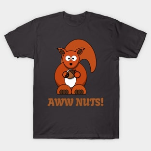 Aww Nuts Funny Squirrel Pun T-Shirt